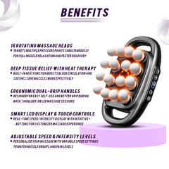 16 Head Muscle Massage Gun Deep Tissue Percussion Recovery