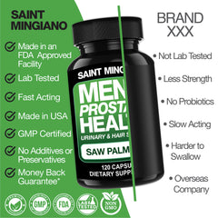 Men Prostate Health Supplement Saw Palmetto 120 Capsules Support
