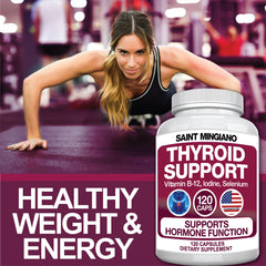 Thyroid Support Supplement Iodine 120 Capsules Energy Metabolism Aid