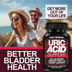Uric Acid Support 120 Capsules Kidney Detox Urinary Health