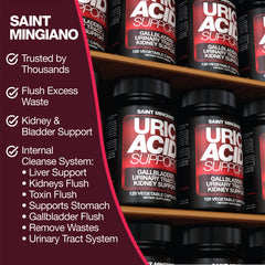 Uric Acid Support 120 Capsules Kidney Detox Urinary Health