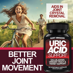 Uric Acid Support 120 Capsules Kidney Detox Urinary Health