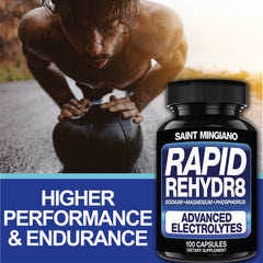 Rapid Rehydr8 Electrolyte Capsules Muscle Hydration Endurance Recovery Support