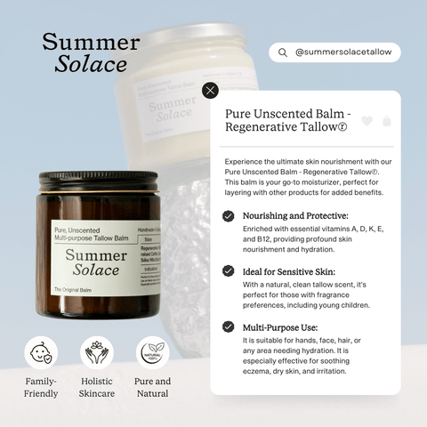 Pure Unscented Tallow Balm | Sensitive Skin | All Skin-types